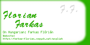 florian farkas business card